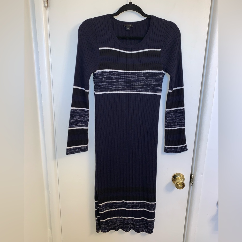 Ann Taylor Striped Sweater Dress